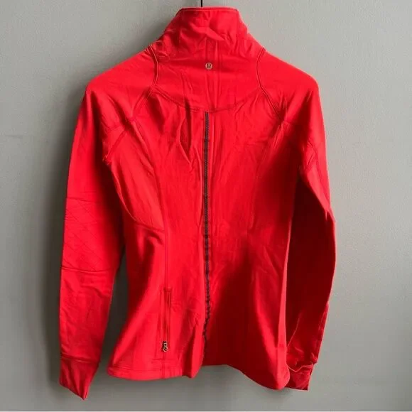 Lululemon Run Toasty Tech Pullover Love Red Size 6 1/4 Zip Running Jacket Shirt - Picture 9 of 15